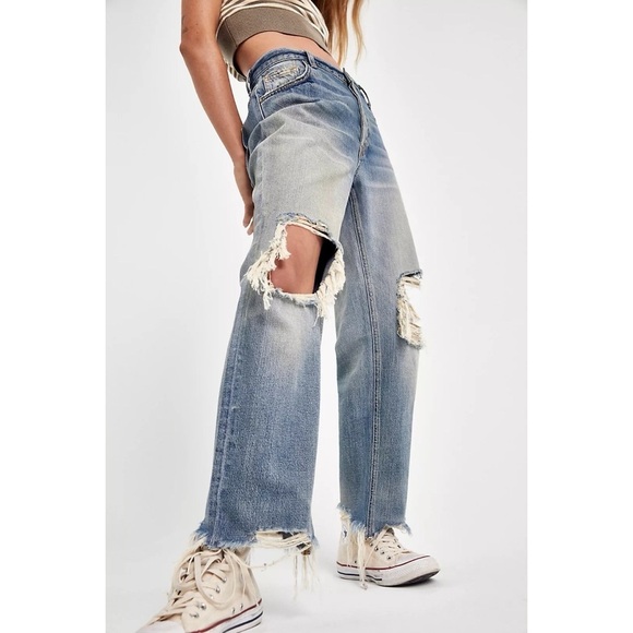 We The Free Maggie Mid-Rise Straight-Leg Jeans 27 - Picture 1 of 12